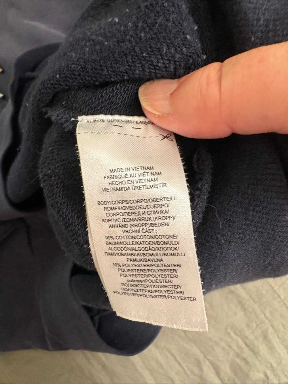Ralph Lauren Navy RLL Embossed Hoodie. Size Medium. - Picture 10 of 10